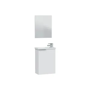 KIT MOBILE BAGNO 1 ANTA 40 SOSP. LAVABO BIANCO LACC