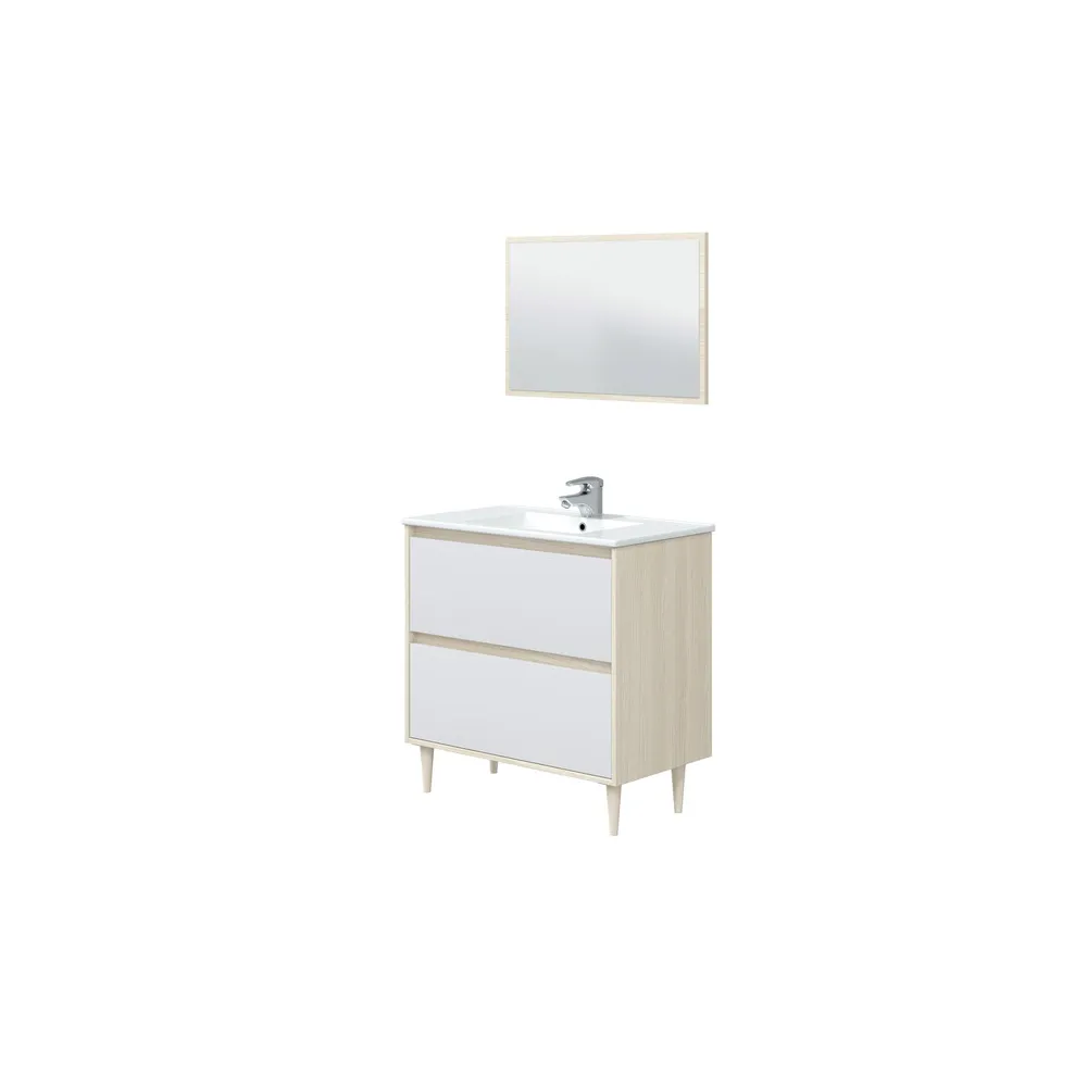 KIT MOBILE BAGNO VERONA 80 ROVERE BIANCO KIT MOBILE BAGNO VERONA 80 ROVERE BIANCO