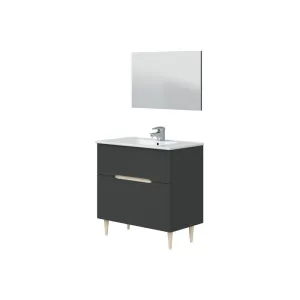 KIT MOBILE BAGNO DENVER 80 ANTRACITE ROVERE
