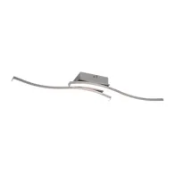PLAFONIERA LED ROUTE ACCIAIO SATIN. 2 LUCI X 5W 4000K