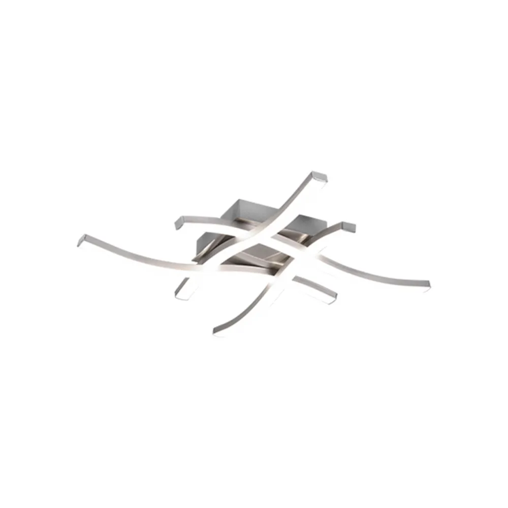 PLAFONIERA LED ROUTE ACCIAIO SATIN. 4 LUCI X 5W 4000K PLAFONIERA LED ROUTE ACCIAIO SATIN. 4 LUCI X 5W 4000K