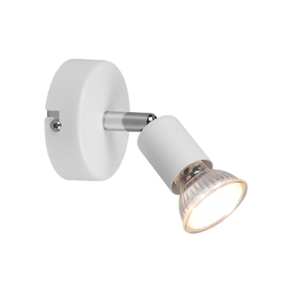 FARETTO DA PARETE PARIS 1 LUCE GU10 BIANCO FARETTO DA PARETE PARIS 1 LUCE GU10 BIANCO