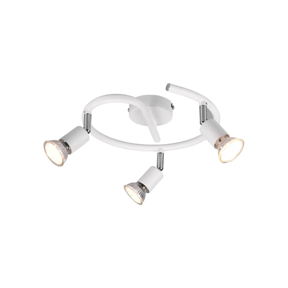 PLAFONIERA PARIS 3 LUCI GU10 BIANCO D. 28 PLAFONIERA PARIS 3 LUCI GU10 BIANCO D. 28