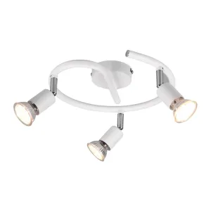 PLAFONIERA PARIS 3 LUCI GU10 BIANCO D. 28
