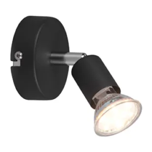FARETTO DA PARETE PARIS 1 LUCE GU10 NERO
