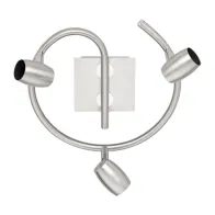 PLAFONIERA MICHAEL 3 LUCI GU10 ACCIAIO SAT.  D.25