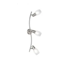 BARRA 3 FARETTI COLMAR E14 VETRO SATINATO