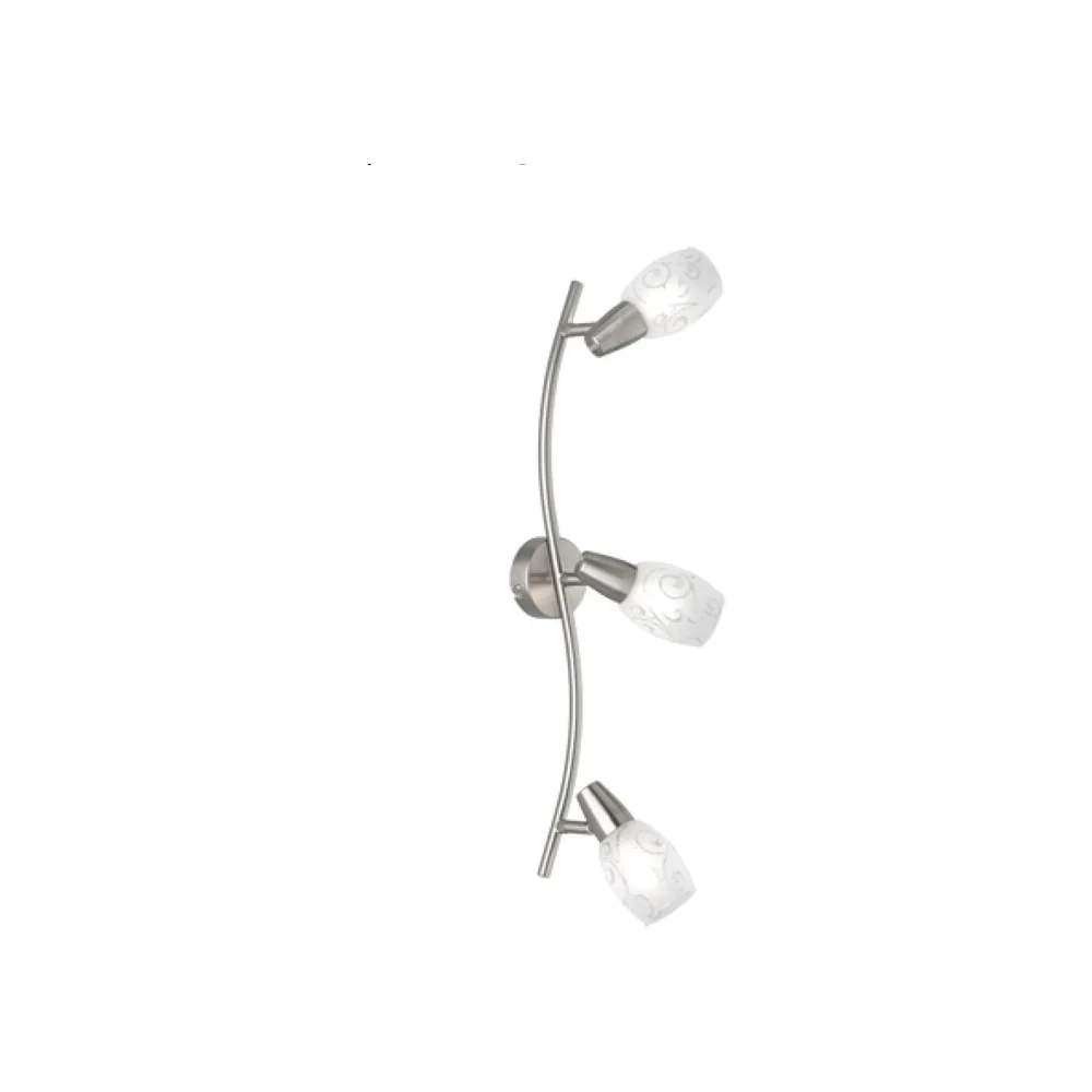 BARRA 3 FARETTI COLMAR E14 VETRO SATINATO BARRA 3 FARETTI COLMAR E14 VETRO SATINATO
