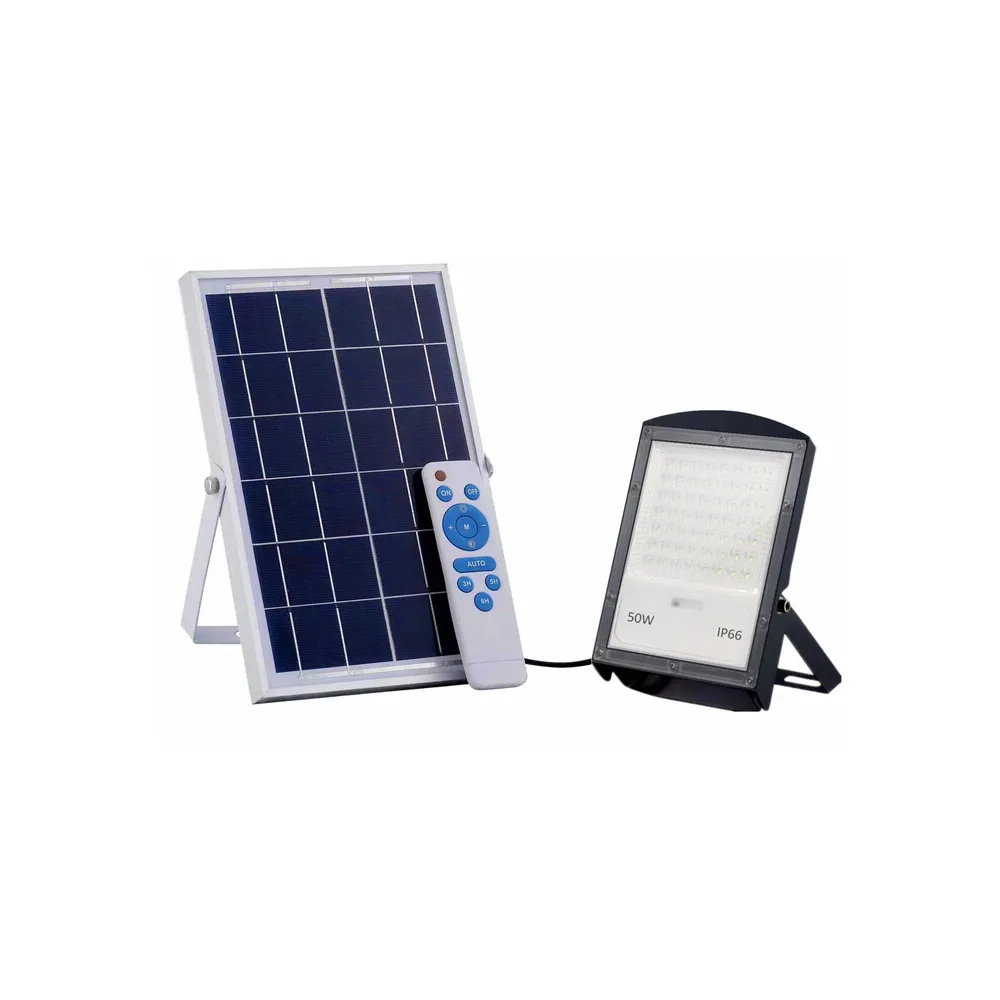 PROIETTORE LED  50 W C/PANNELLO SOLARE