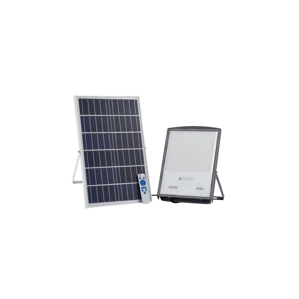PROIETTORE LED 300 W C/PANNELLO SOLARE