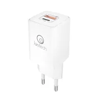 CARICATORE C/PRESA USB-A E USB-C 20W LS-NC08