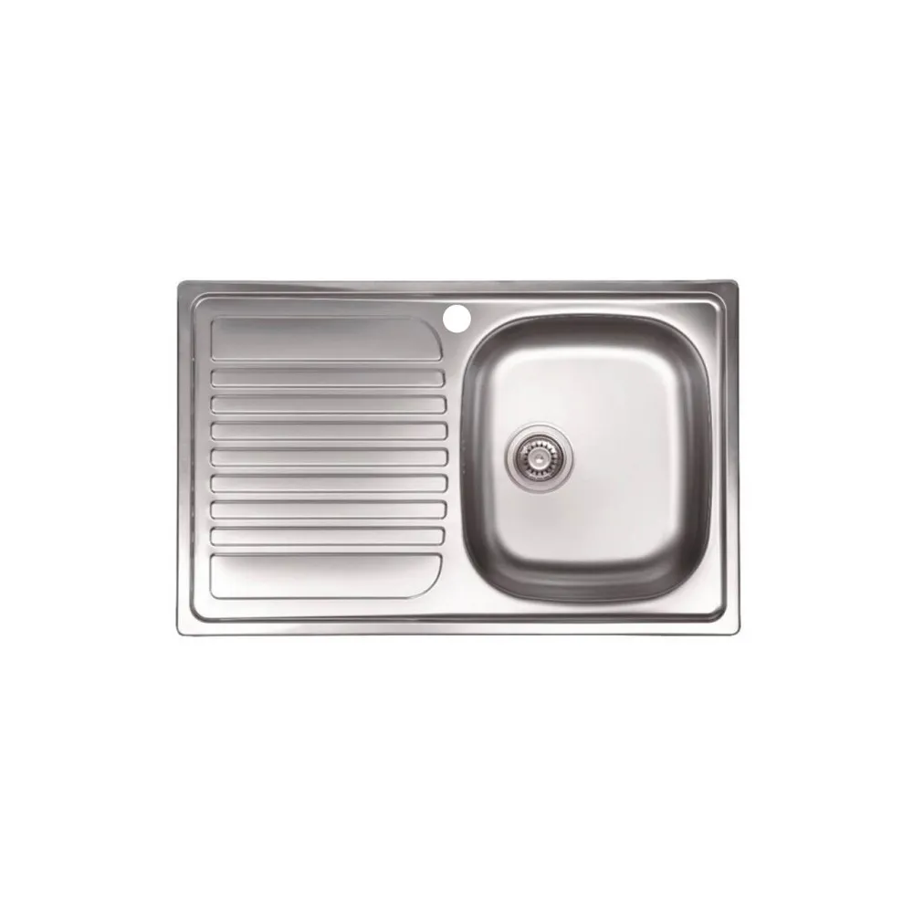 KIT LAVELLO ECO INCASSO 79X50 1 VASCA GOCCIOLATOIO SX PILETTA 3