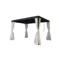 C GAZEBO PERGOLA C/LAMELLE ORIENTAB 3X4 M NERO