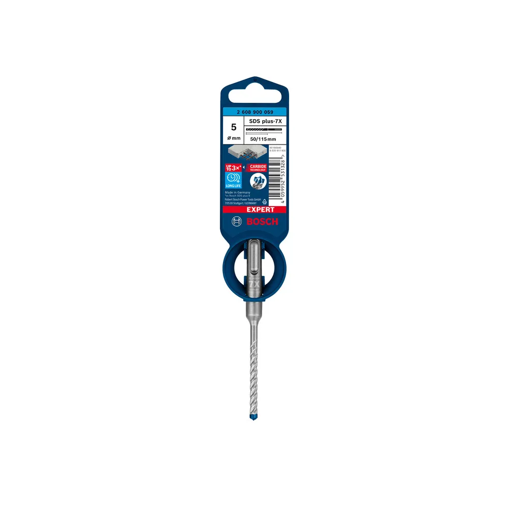 BOSCH-A PUNTA SDS PLUS-7X EXPERT 5X 50/115 MM BOSCH-A PUNTA SDS PLUS-7X EXPERT 5X 50/115 MM