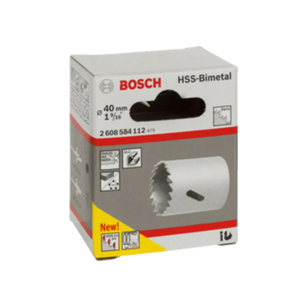 BOSCH-A SEGA A TAZZA BIMETALLICA HSS D  40