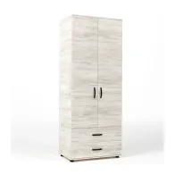 KIT ARMADIO 2 ANTE + 2 CASSETTI 80X52X205 CM BIANCO VEN.K083