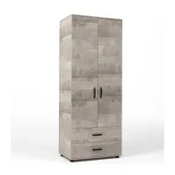 KIT ARMADIO 2 ANTE + 2 CASSETTI 80X52X205 CM ROVERE PLAT.K355