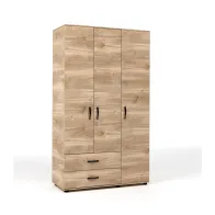 KIT ARMADIO 3 ANTE + 2 CASSETTI 120X52X205 CM ROVERE M. K358