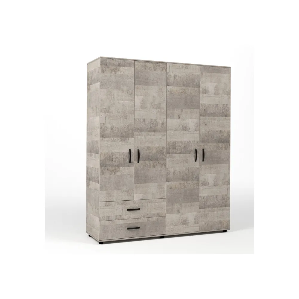 KIT ARMADIO 4 ANTE + 2 CASSETTI 160X52X205 CM ROVERE PLAT.K355 KIT ARMADIO 4 ANTE + 2 CASSETTI 160X52X205 CM ROVERE PLAT.K355