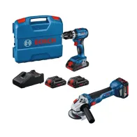 BOSCH-B SET 18V TRAPANO+SMERIG.+3 BATT.4