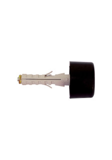 Nylon plug Ø 9 x 40 with black rubber bumper 2pcs.