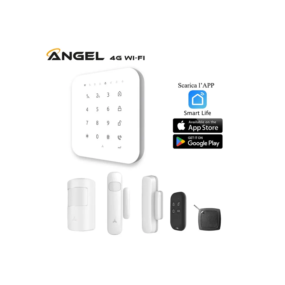 ANTIFURTO DOMESTICO ANGEL 4G WI-FI KIT COMPLETO