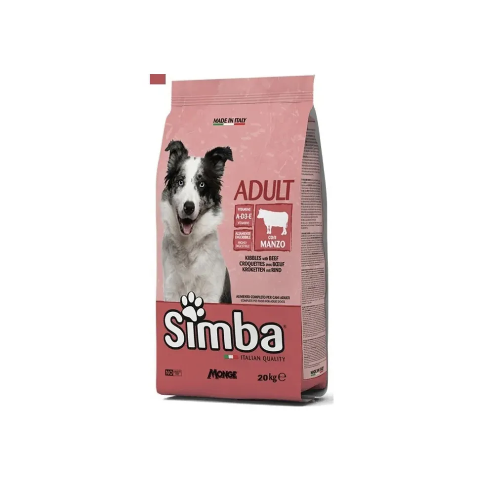 CROCCHETTA CANE MONGE SIMBA 20 KG ADULT MANZO