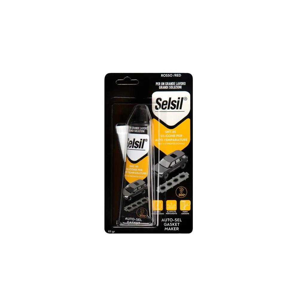 SELSIL SILICONE ALTE TEMPERATURE SHT-85 ROSSO 85 G (12 SELSIL SILICONE ALTE TEMPERATURE SHT-85 ROSSO 85 G (12