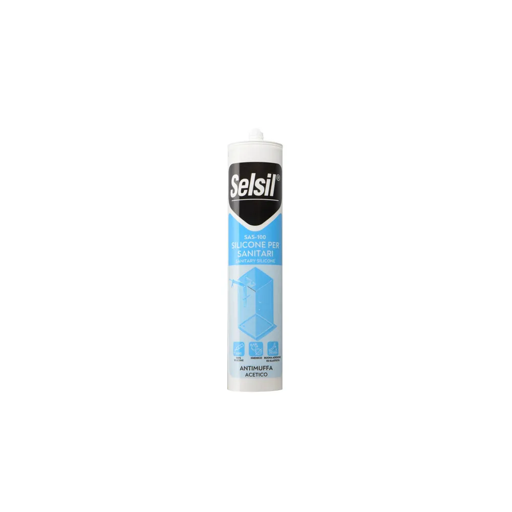 SELSIL SILICONE ACETICO P/SANITARI BIANCO 280 ML (25