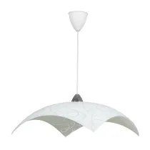 LAMPADA SOSP MARILENA 50 1XE27 VETRO LASTRA BIANCO