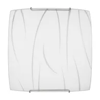 PLAFONIERA SIMONE 30 1XE27 VETRO LASTRA BIANCO (4