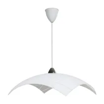 LAMPADA SOSP SIMONE 50X50 1XE27 VETRO LASTRA BIANCO