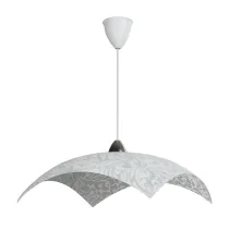 LAMPADA SOSP DANIEL 50X50 1XE27 VETRO LASTRA BIANCO