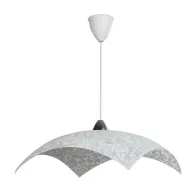 LAMPADA SOSP DANIEL 50X50 1XE27 VETRO LASTRA BIANCO