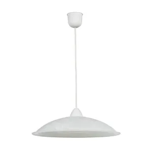 LAMPADA SOSP DUNA 40 1XE27 ALABASTRO BIANCO