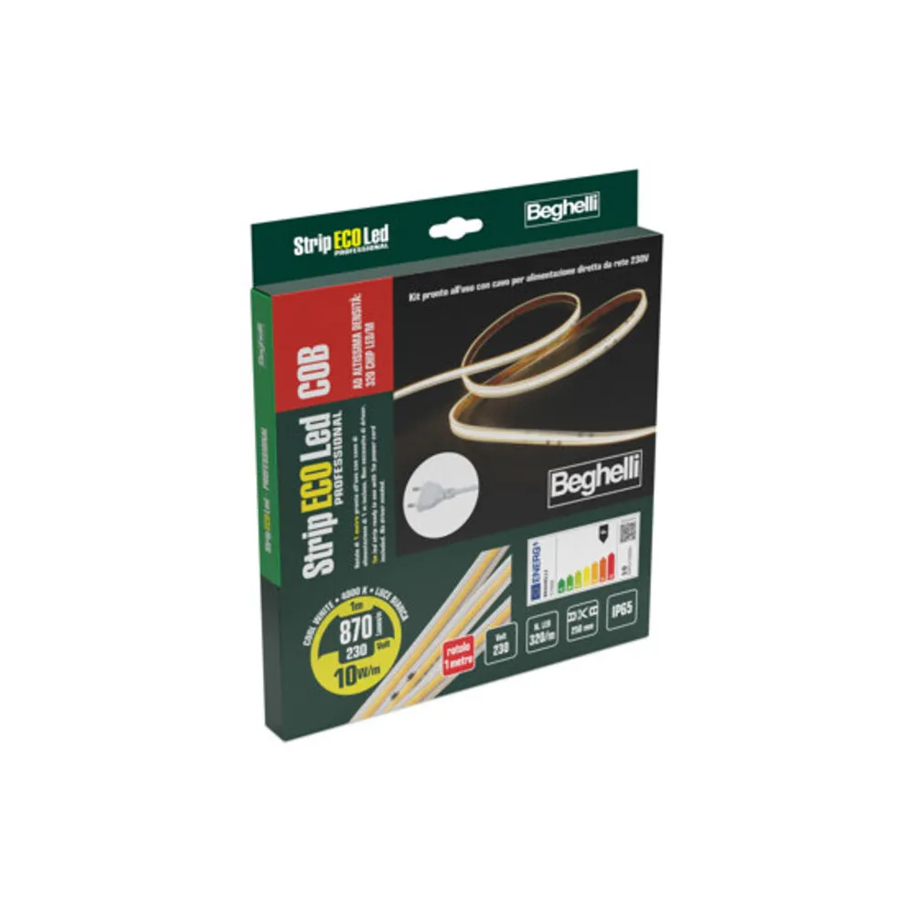 BEGHELLI STRIP LED 230V-10W IP65-4000K - 1 M