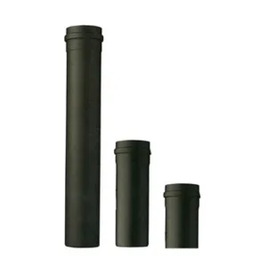 TUBO P/STUFA A PELLET H 100 CM D 12 CM NERO OPACO