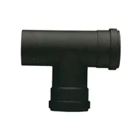 RACCORDO A T P/STUFA A PELLET ATTACCO FFM D 12 CM NERO OPACO