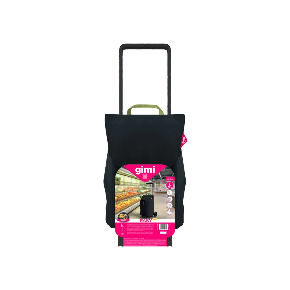 GIMI CARRELLO SPESA EASY 40 L NERO