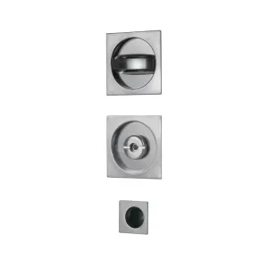 KIT MANIGLIE QUADRO PORTE SCORREVOLI CROMO