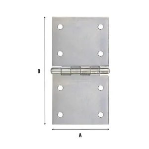 CERNIERA RETTANGOLARE 76X140 MM ZINCATA (12
