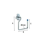 GANCIO ZINCATO 4040 MULTIUSO DA PARETE 150 MM (10