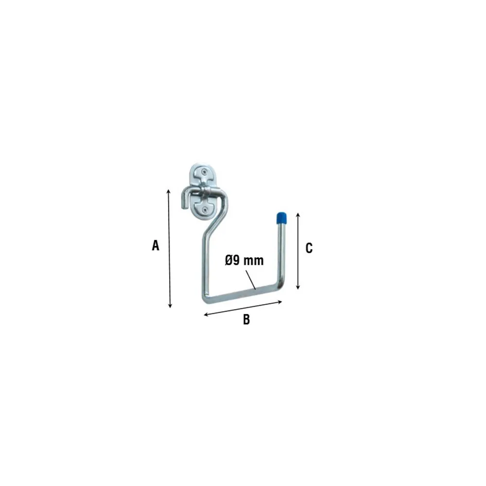GANCIO ZINCATO 4040 MULTIUSO DA PARETE 150 MM (10 GANCIO ZINCATO 4040 MULTIUSO DA PARETE 150 MM (10