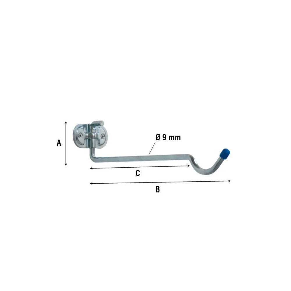 GANCIO ZINCATO 4110 P/BICICLETTE 320 MM (10