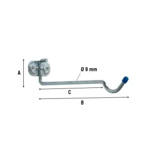 GANCIO ZINCATO 4110 P/BICICLETTE 320 MM (10