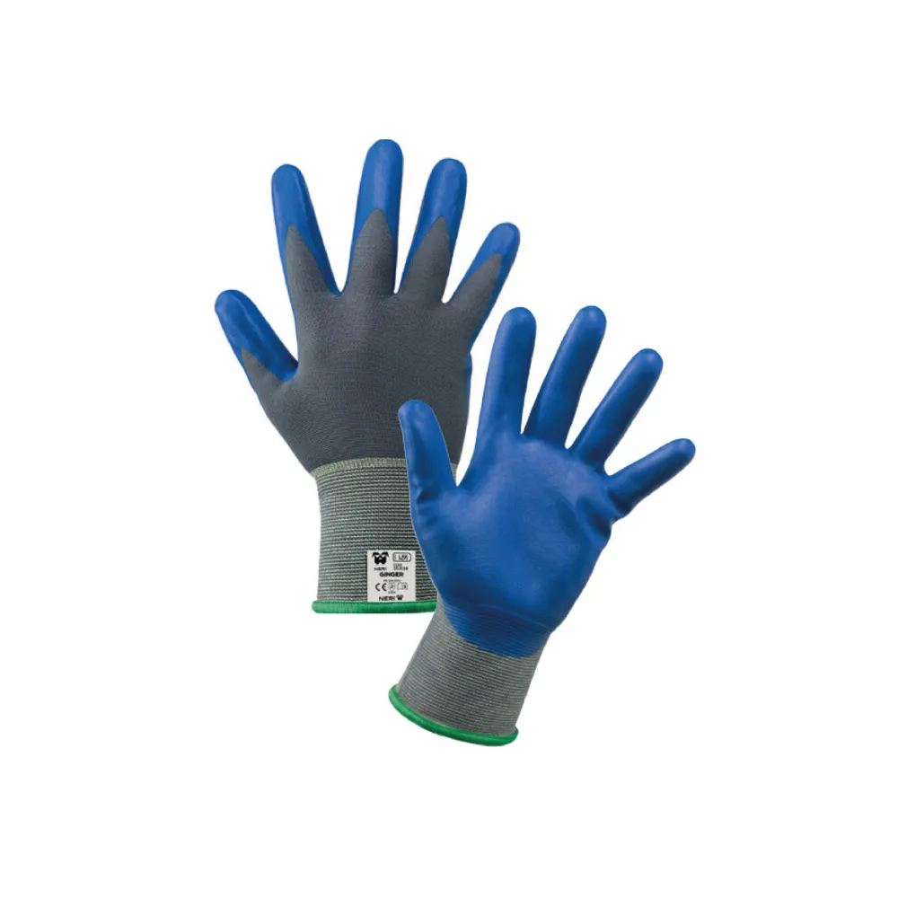 GUANTI NYLON/NITRILE GINGER P/ALIMENTI TG.10 (12