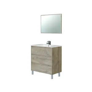 KIT MOBILE BAGNO DAKOTA 3 CASSETTI 80 ALASKA S/LAV