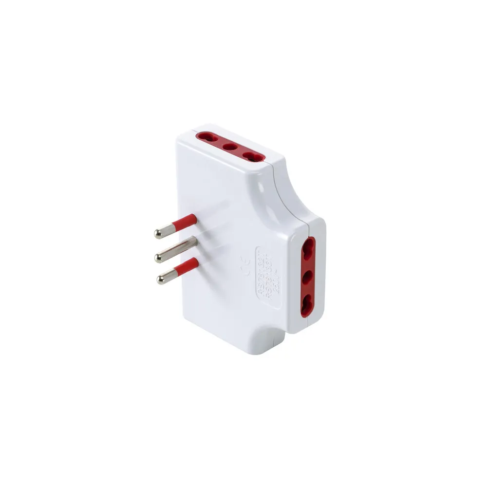 ROSI 78132 ADATTATORE PIATTO TRIPLO 10A 3PR BIP C/LIMIT ROSI 78132 ADATTATORE PIATTO TRIPLO 10A 3PR BIP C/LIMIT