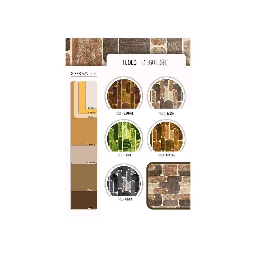 TAPPETO CUCINA TIJOLO 57X180 CM ASSORTITO (10