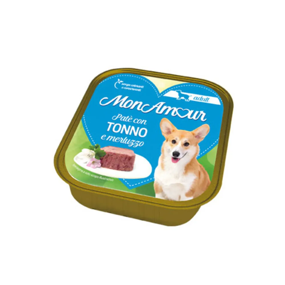 CIBO CANE MONAMOUR 300 G TONNO E MERLUZZO (18